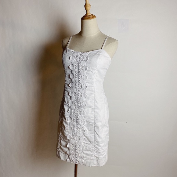 LILLY PULITZER Shelli Built-In Bra Tank Dress Wht - Picture 5 of 12